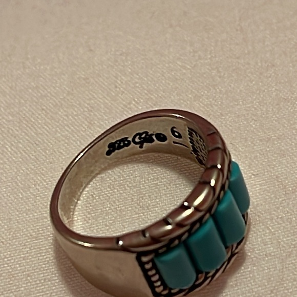 Silver and turquoise ring. - Picture 6 of 6